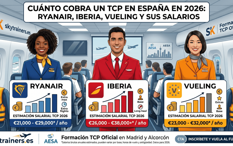 cuanto cobra una azafata de vuelo en 2026